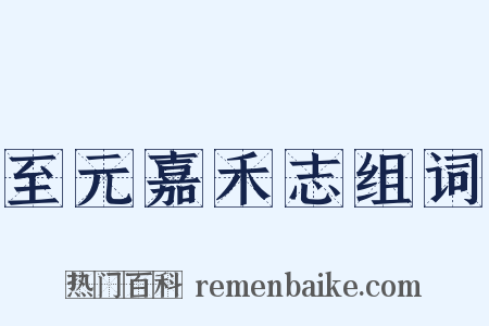 至元嘉禾志组词是什么意思的图片
